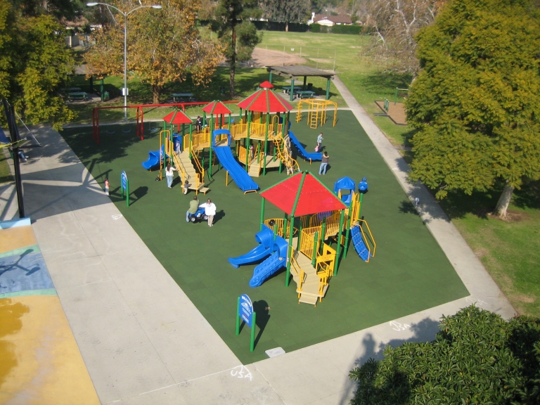 SpectraBound Rubber Playground Tile System at Dalton Park in Los Angeles, CA.