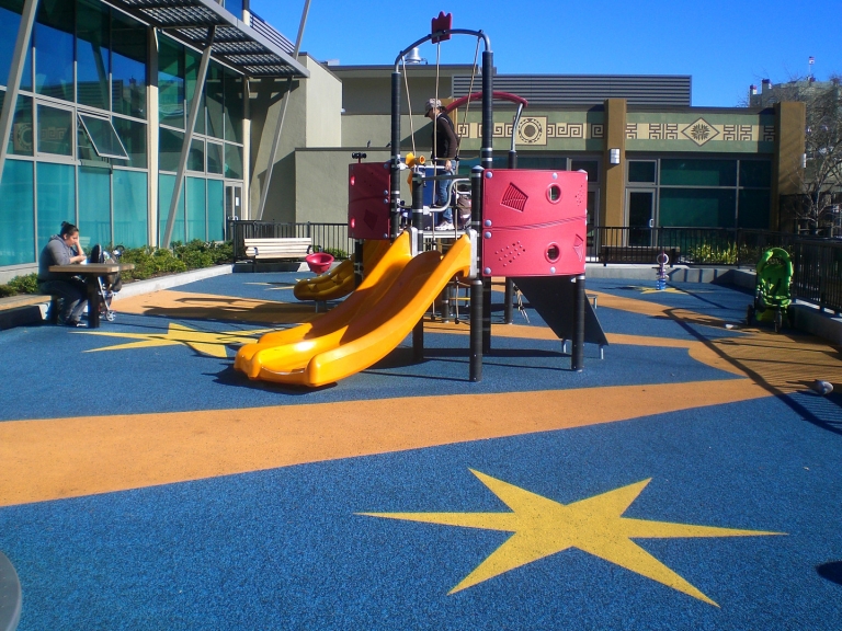 SpectraPour Playground Surface System at Hamilton Park in San Francisco, CA.