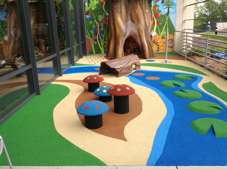 SpectraPour Playground Surface System at Seattle Children's Hospital in Bellevue, WA.
