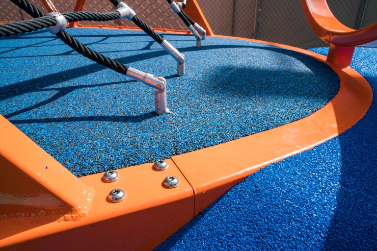 SpectraPour Playground Surface System at Westfield Mall in San Diego, CA.