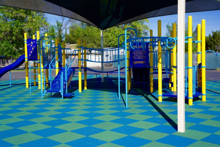 SpectraBound Rubber Playground Tile System at Our Community Charter School in Chatsworth, CA.