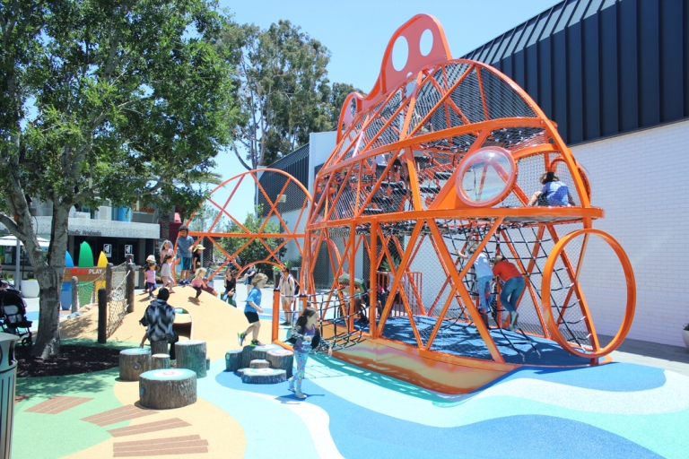 SpectraPour playground safety surface at Westfield UTC Mall in San Diego, CA.