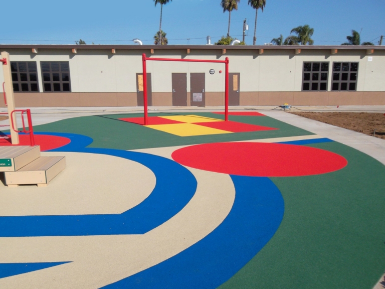 SpectraPour Playground Surface System at Libby Elementary School in Oceanside, CA.