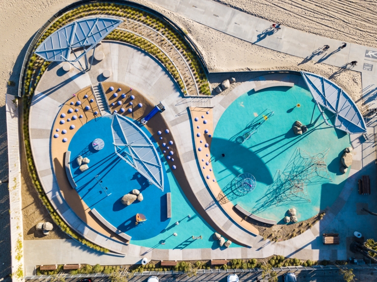 SpectraPour System at North Beach playground safety surface in Santa Monica, CA.