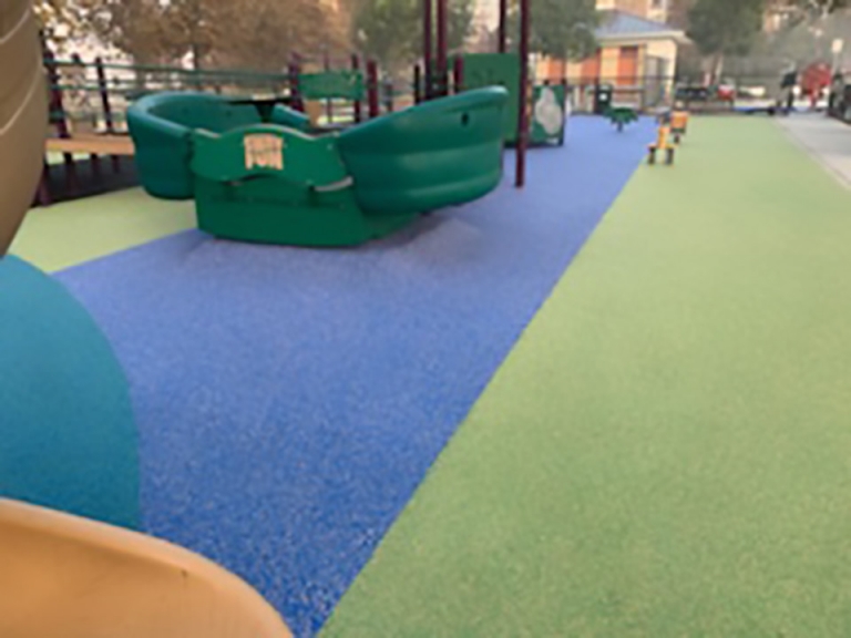 playa vista sports park playground surface