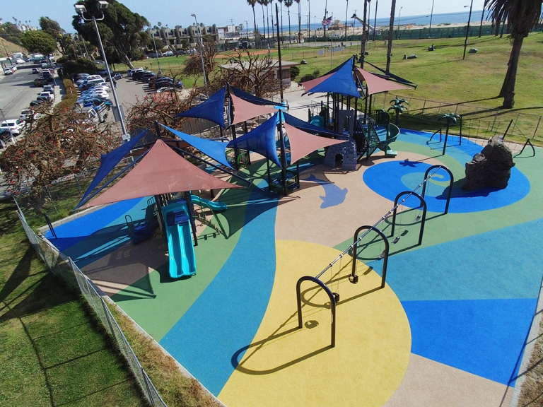 del ray lagoon park playground safety surfacing