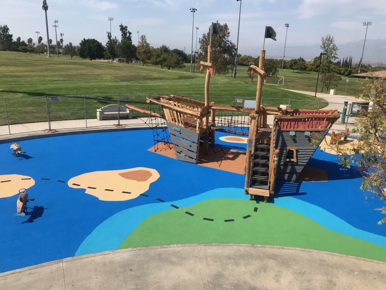 santana park playground pirate ship