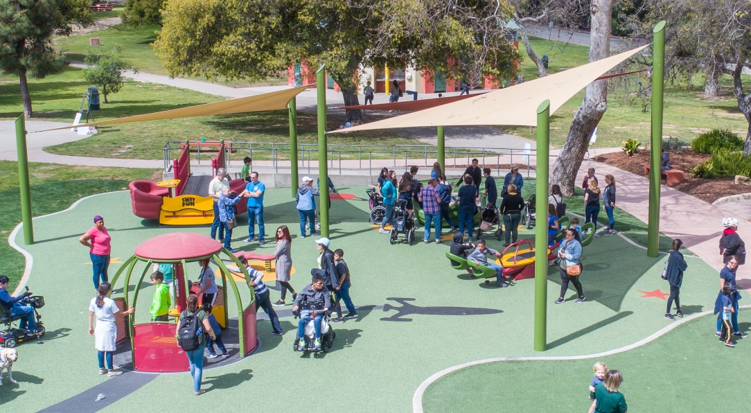 Inclusive Playground with Rubber Safety Surfacing