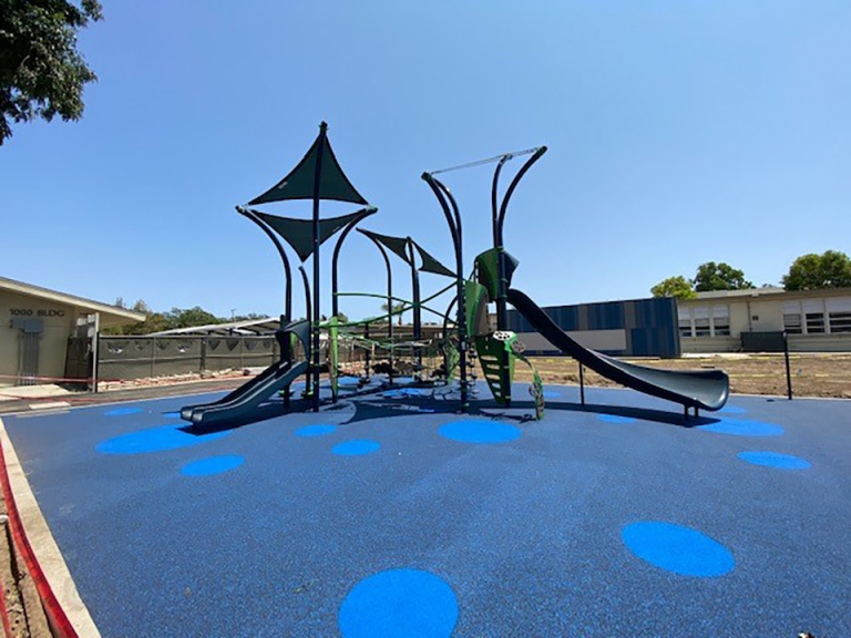 sierra intermediate school blue playground surface