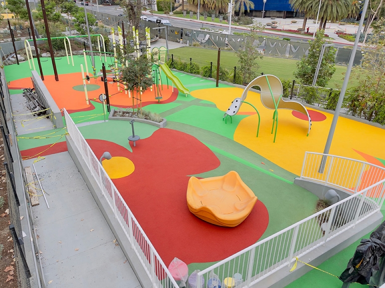 west hollywood park playground surface