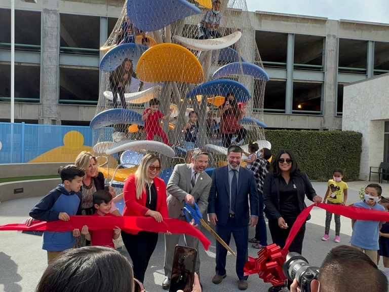 Unveiling of the new Children's patio at the Santa Ana Library