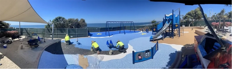 installing rubber playground surfacing